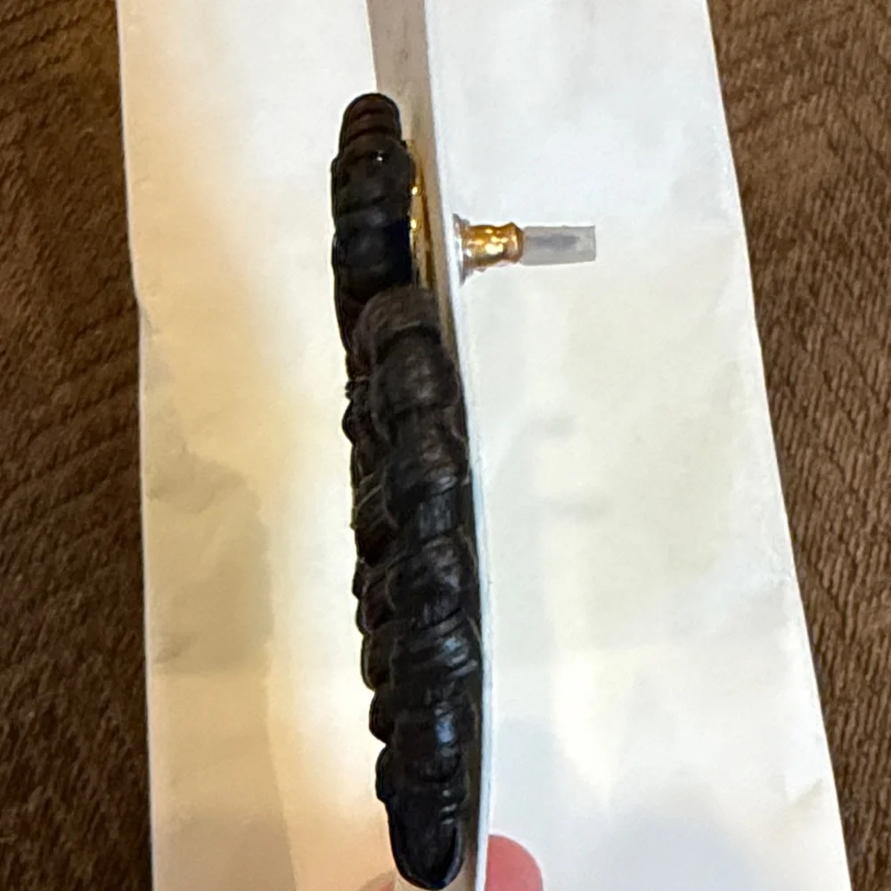 J. Crew Black Woven Heart Statement Earrings/NWT - Picture 9 of 12